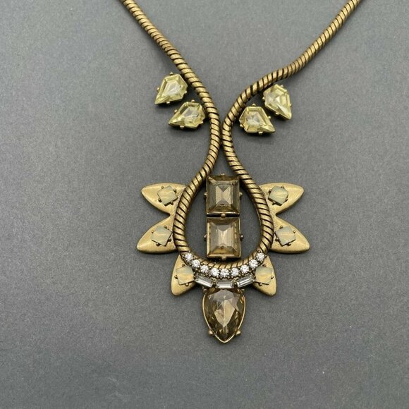 Sttela & Dot Soleil Pendant Necklace Snake Chain Gold Tone Adjustable - Picture 2 of 5
